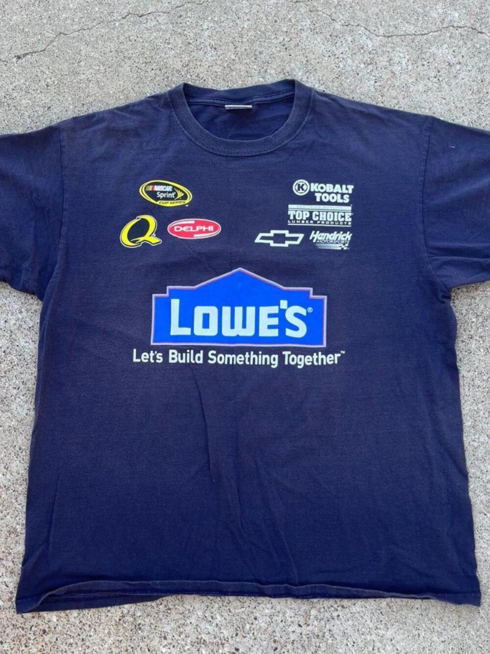 NASCAR Men's Navy and Black T-shirt